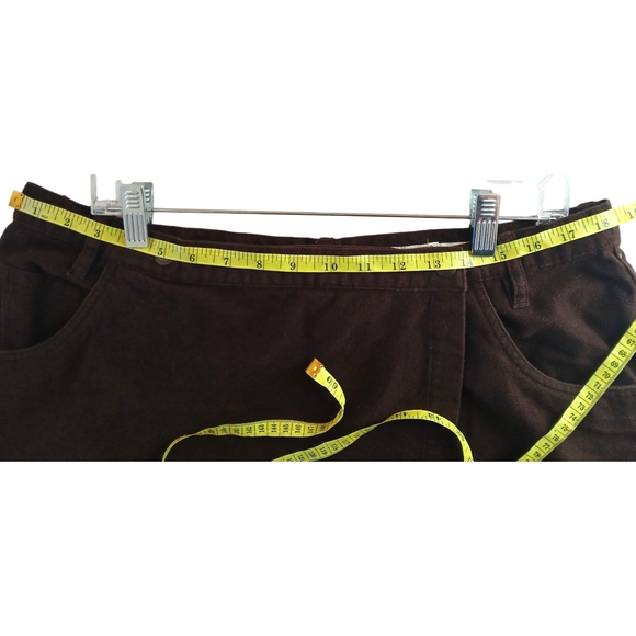 Eddie Bauer Women's Brown Felt Wrap Midi Skirt-Size 20 EUC - Picture 2 of 6